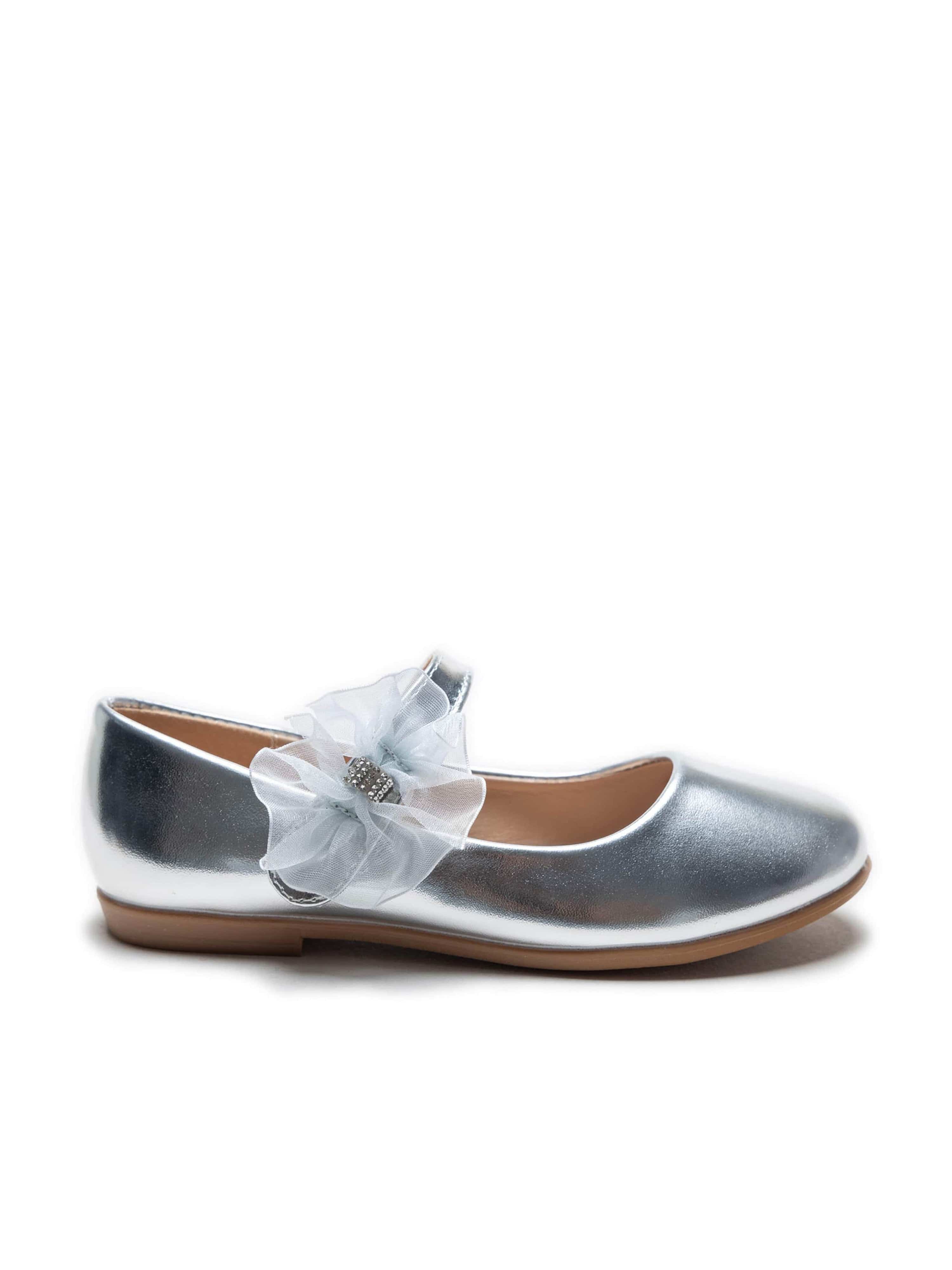 Silver Haile Rhinestone Flower Flats