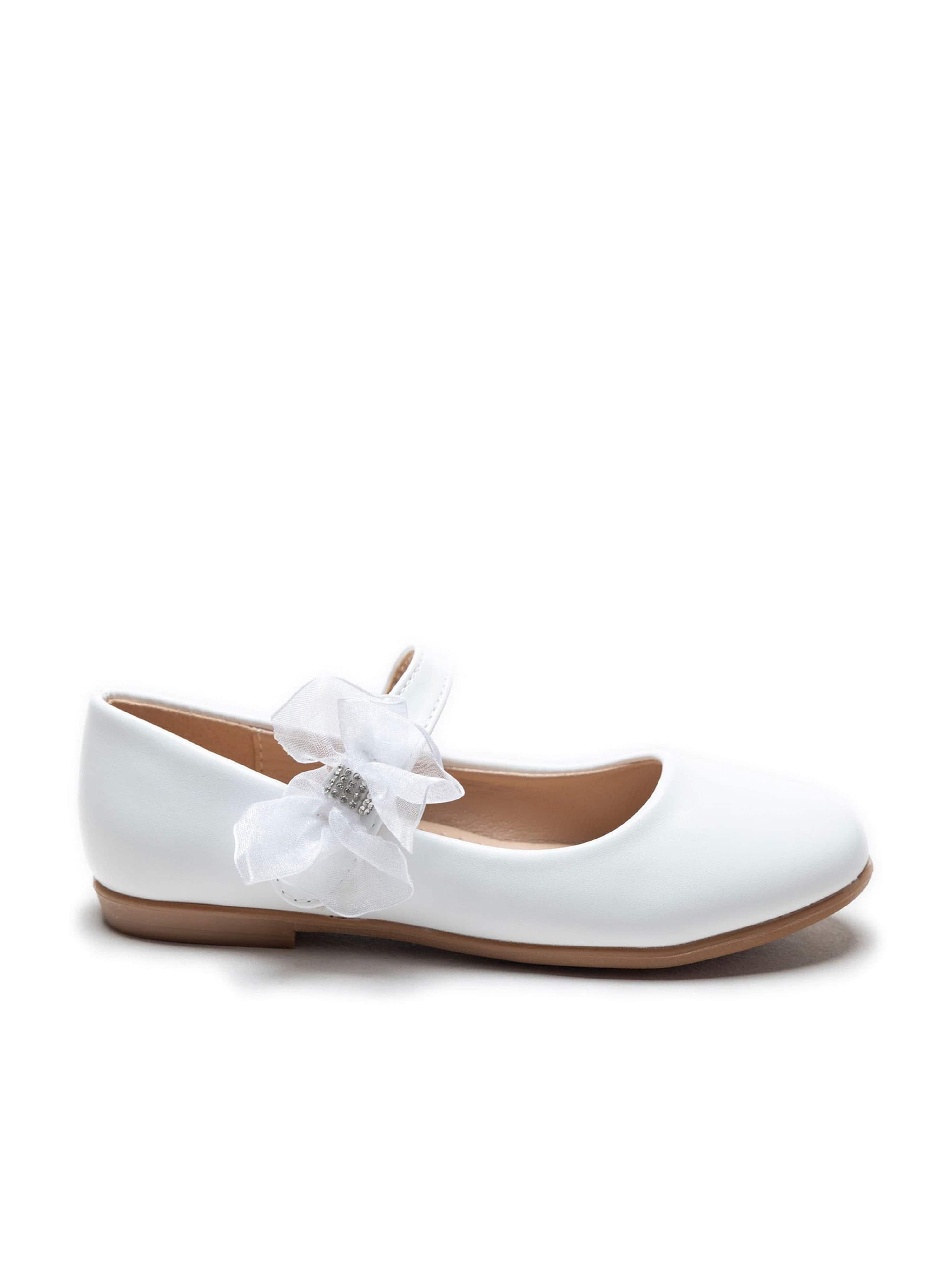 White Haile Rhinestone Flower Flats