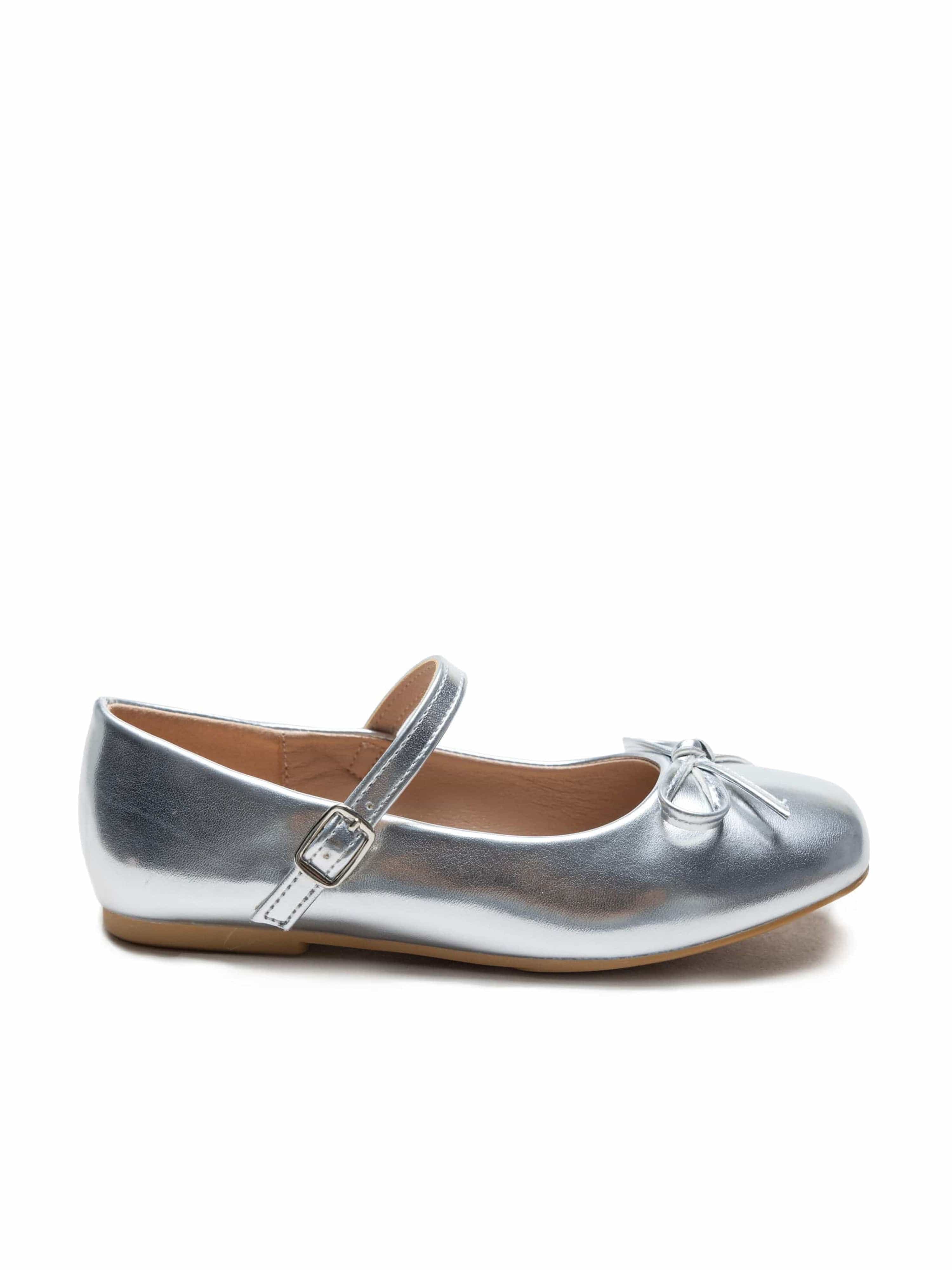 Silver Julietta Bow Flats