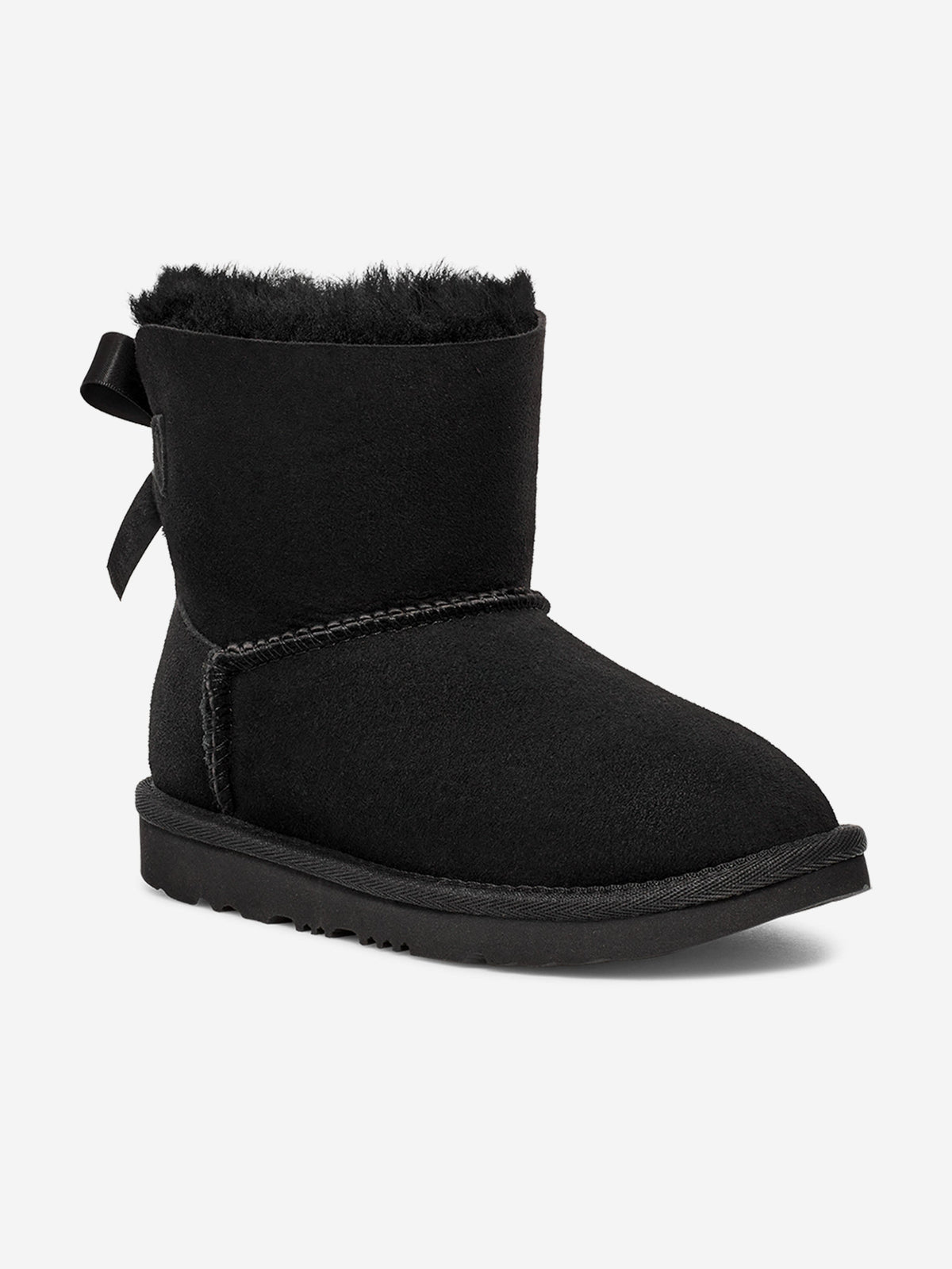 UGG Girls Mini Bailey Bow II Boots in Black | Childsplay 
