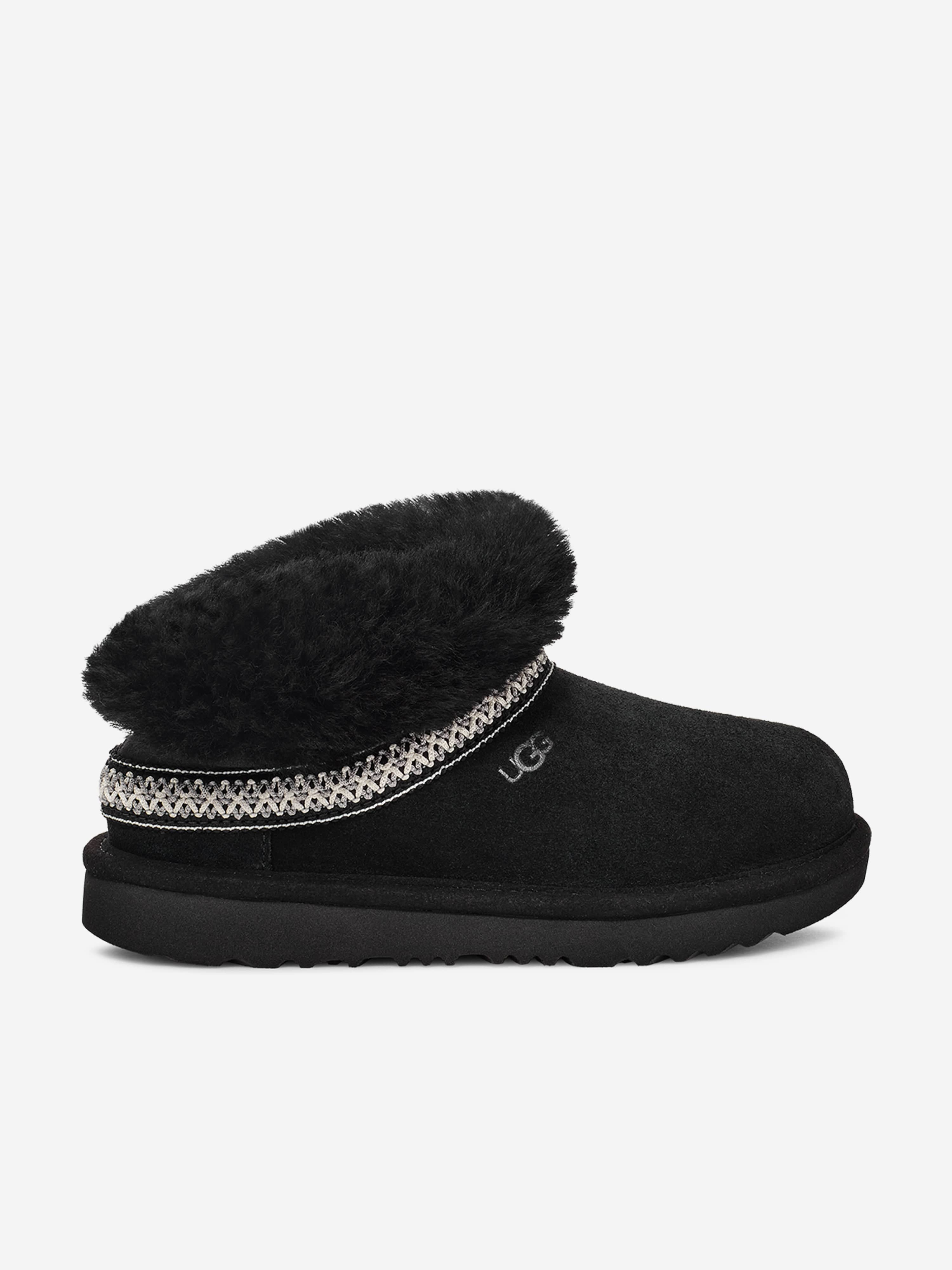 UGG Kids Classic Mini Crescent Boots in Black | Childsplay Clothing