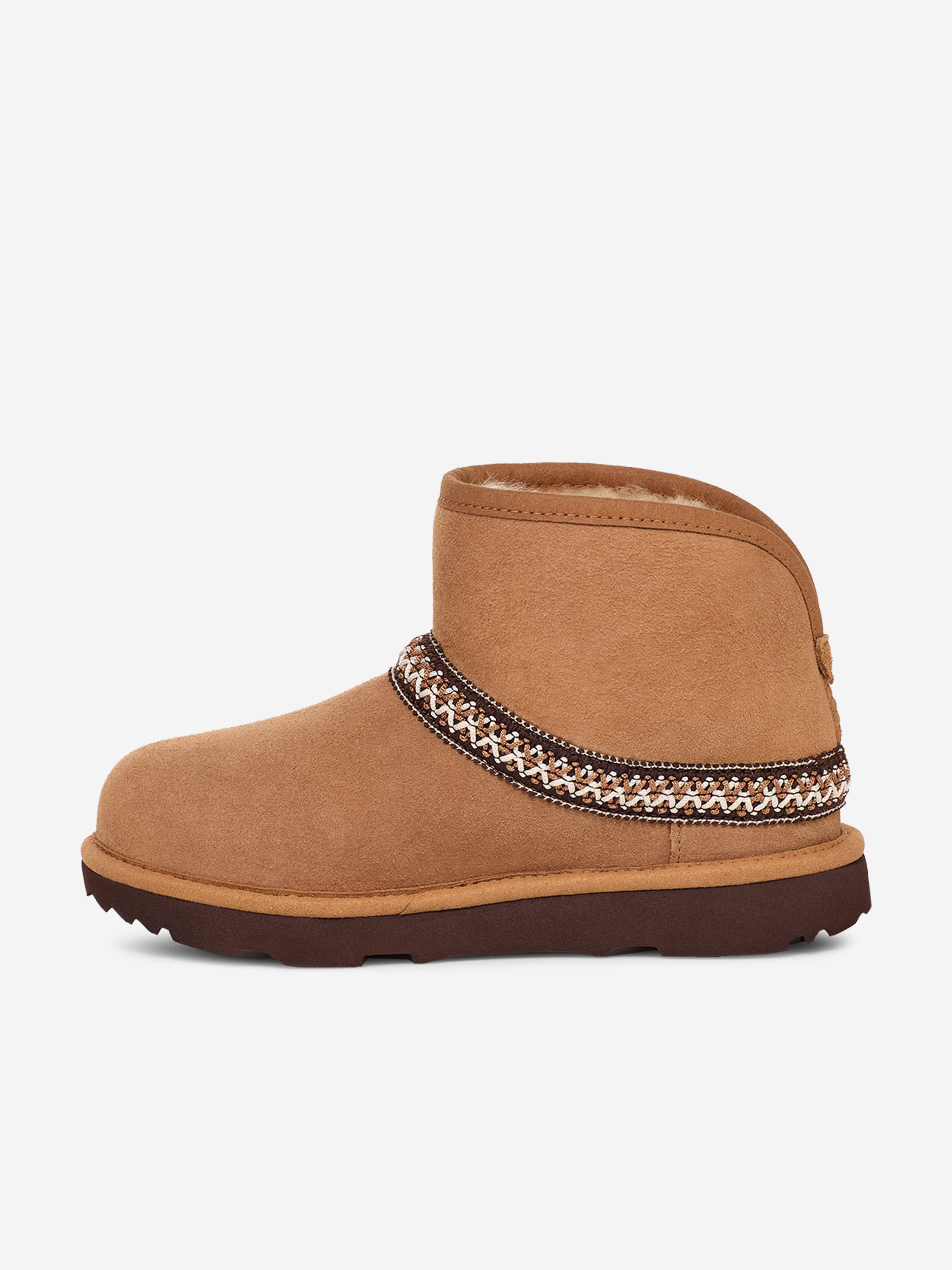UGG Kids Classic Mini Crescent Boots in Brown | Childsplay Clothing