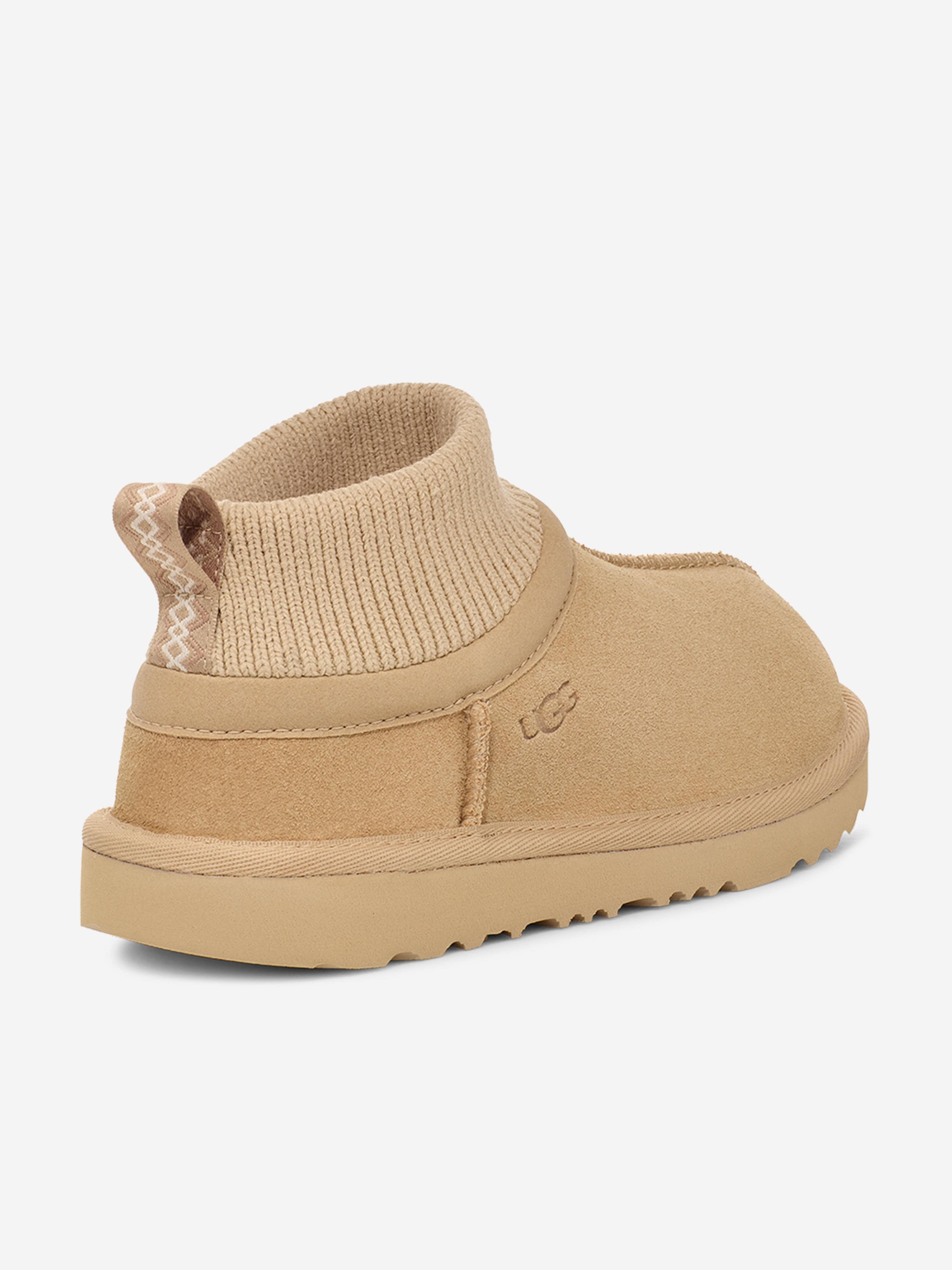 UGG UGG Kids Classic Ultra Stretch Cuff Boots in Beige