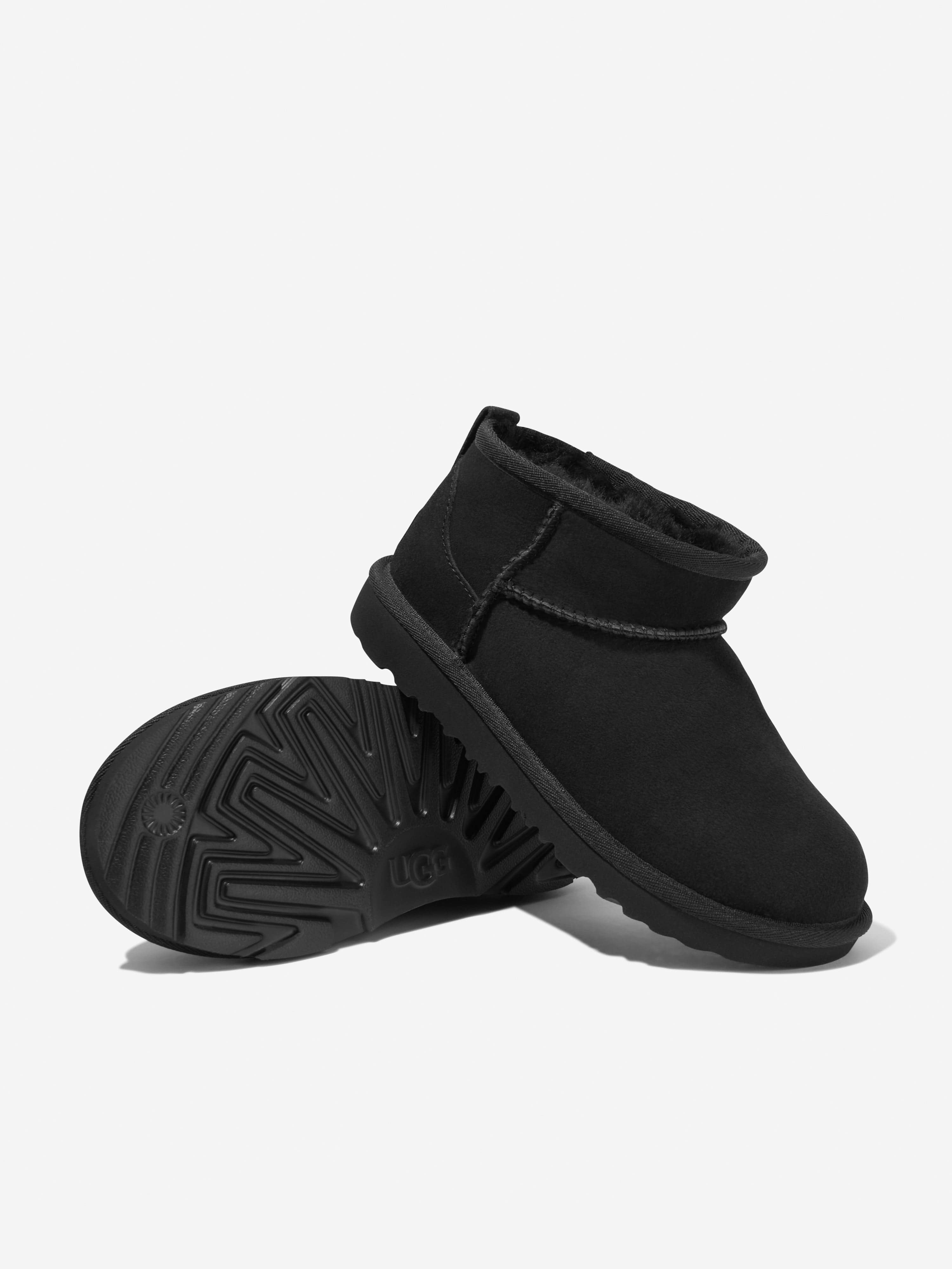 UGG Kids Classic Ultra Mini Boots in Black | Childsplay Clothing