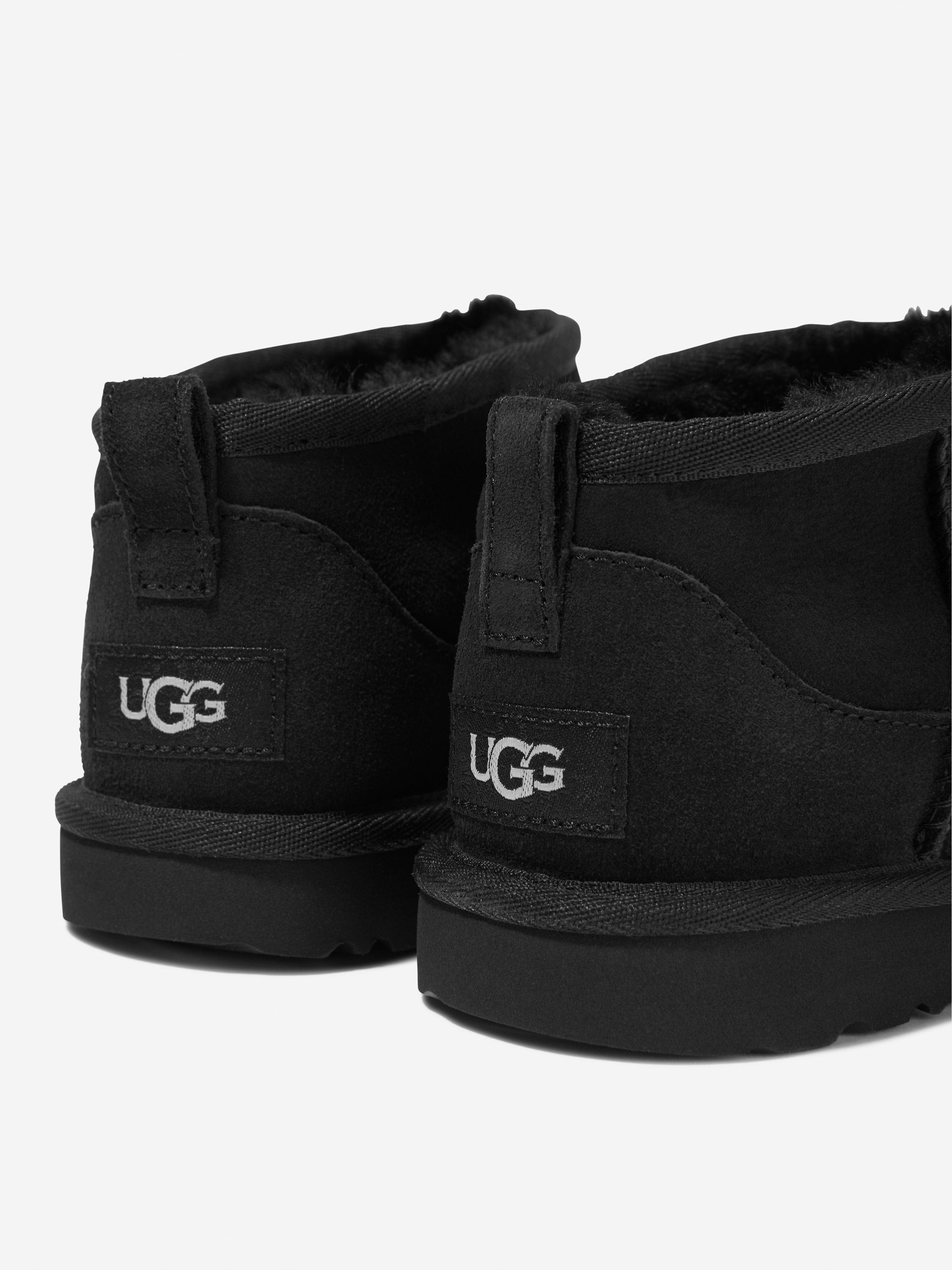 UGG Kids Classic Ultra Mini Boots in Black | Childsplay Clothing