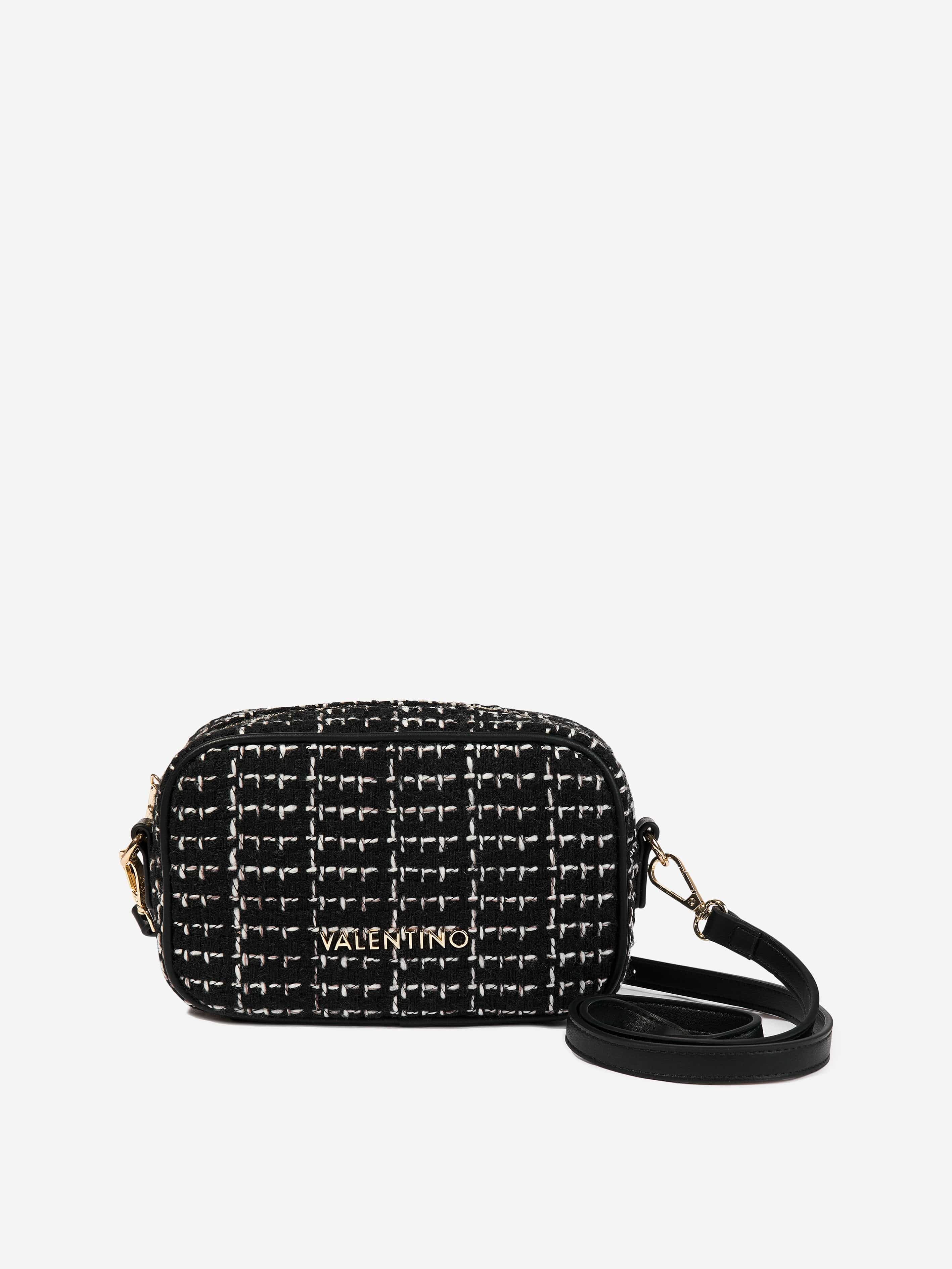 Valentino Tweed Crossbody Bag in Black (20cm) | Childsplay Clothing