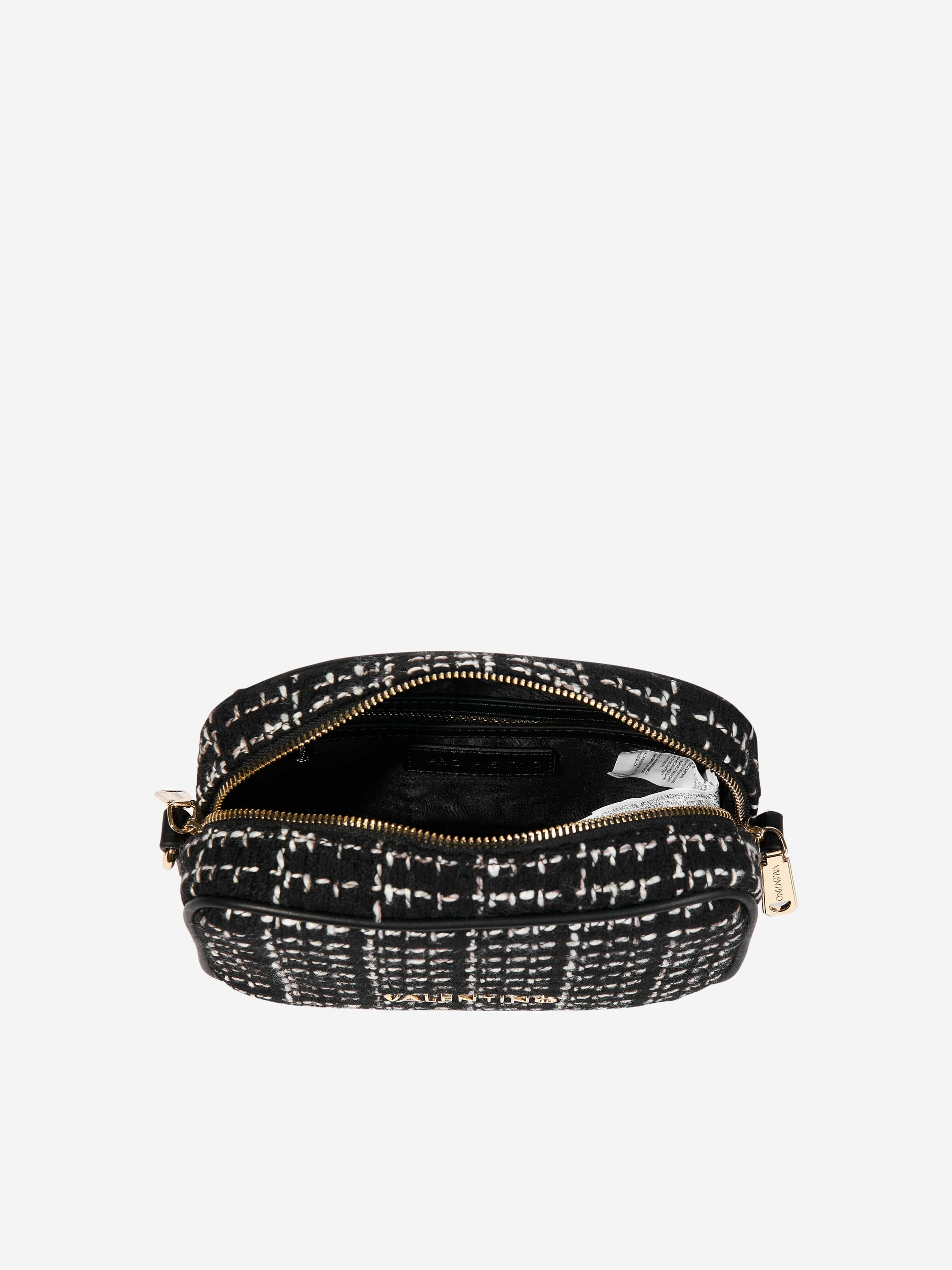 Valentino Tweed Crossbody Bag in Black (20cm) | Childsplay Clothing