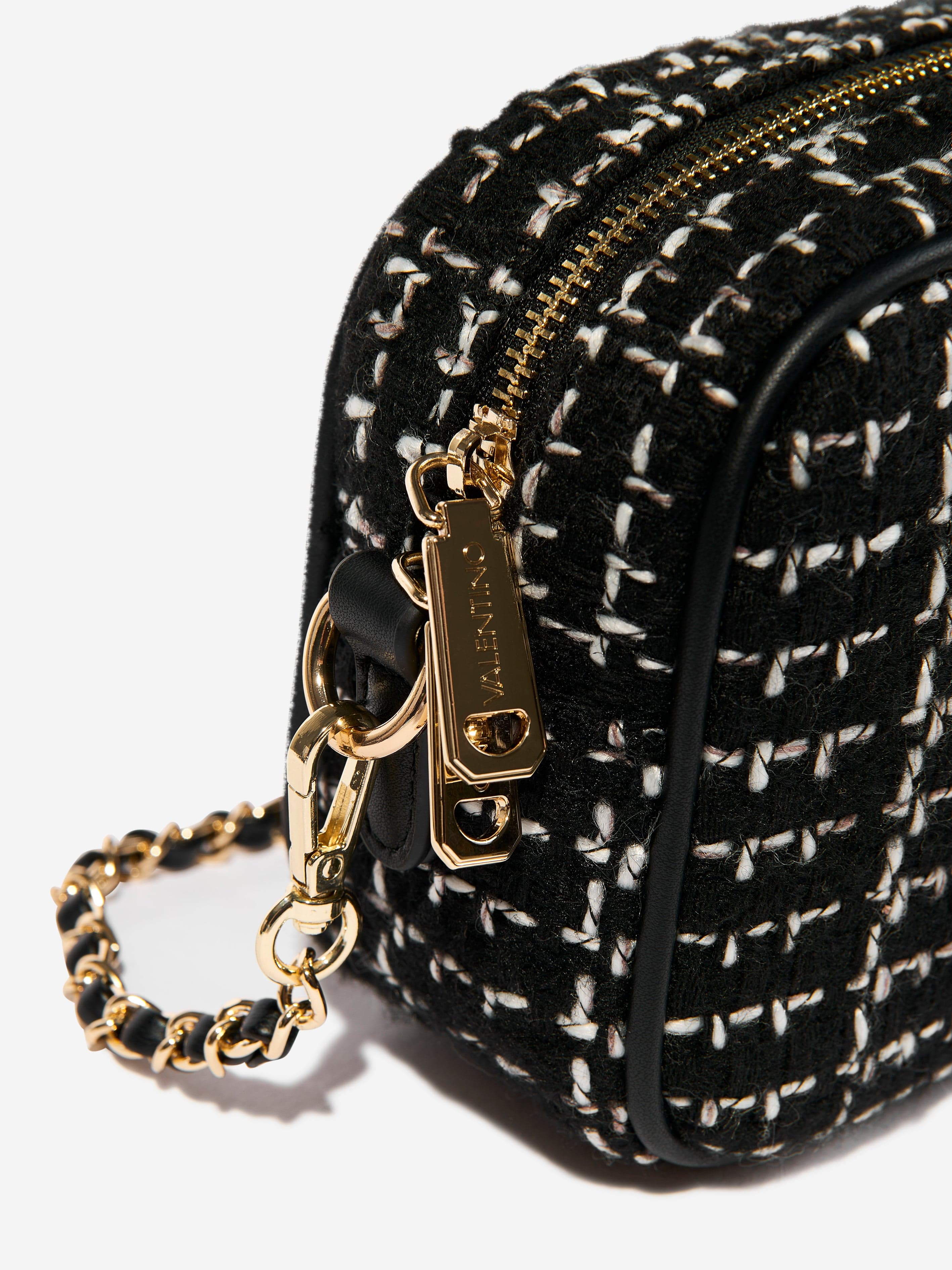 Valentino Tweed Crossbody Bag in Black (20cm) | Childsplay Clothing