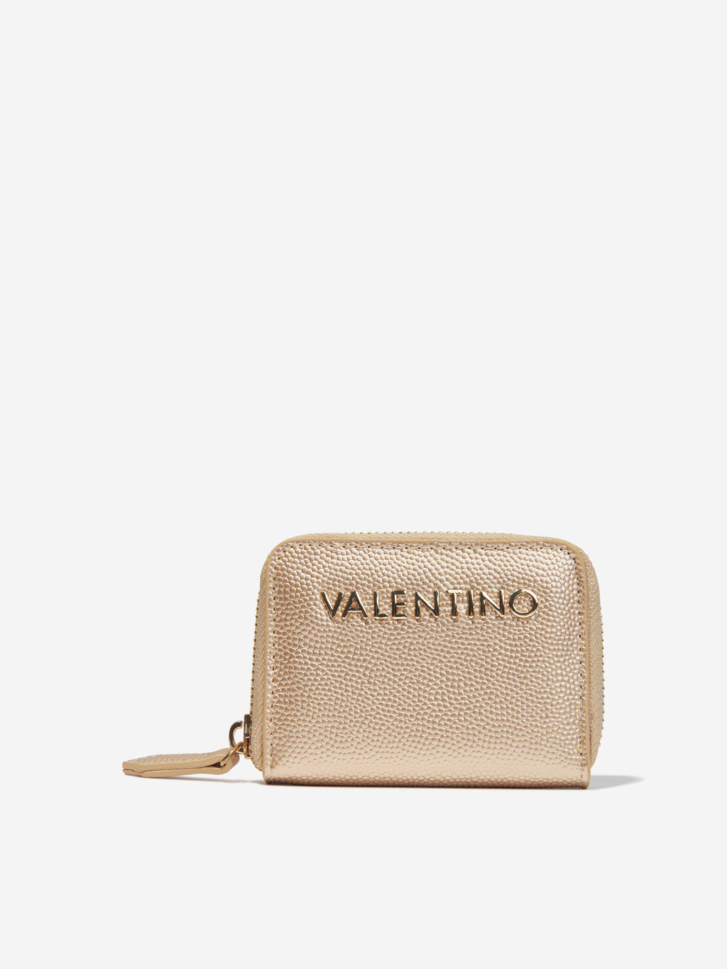 Valentino Bags Divina Black Gold Pebbled Shoulder Bag