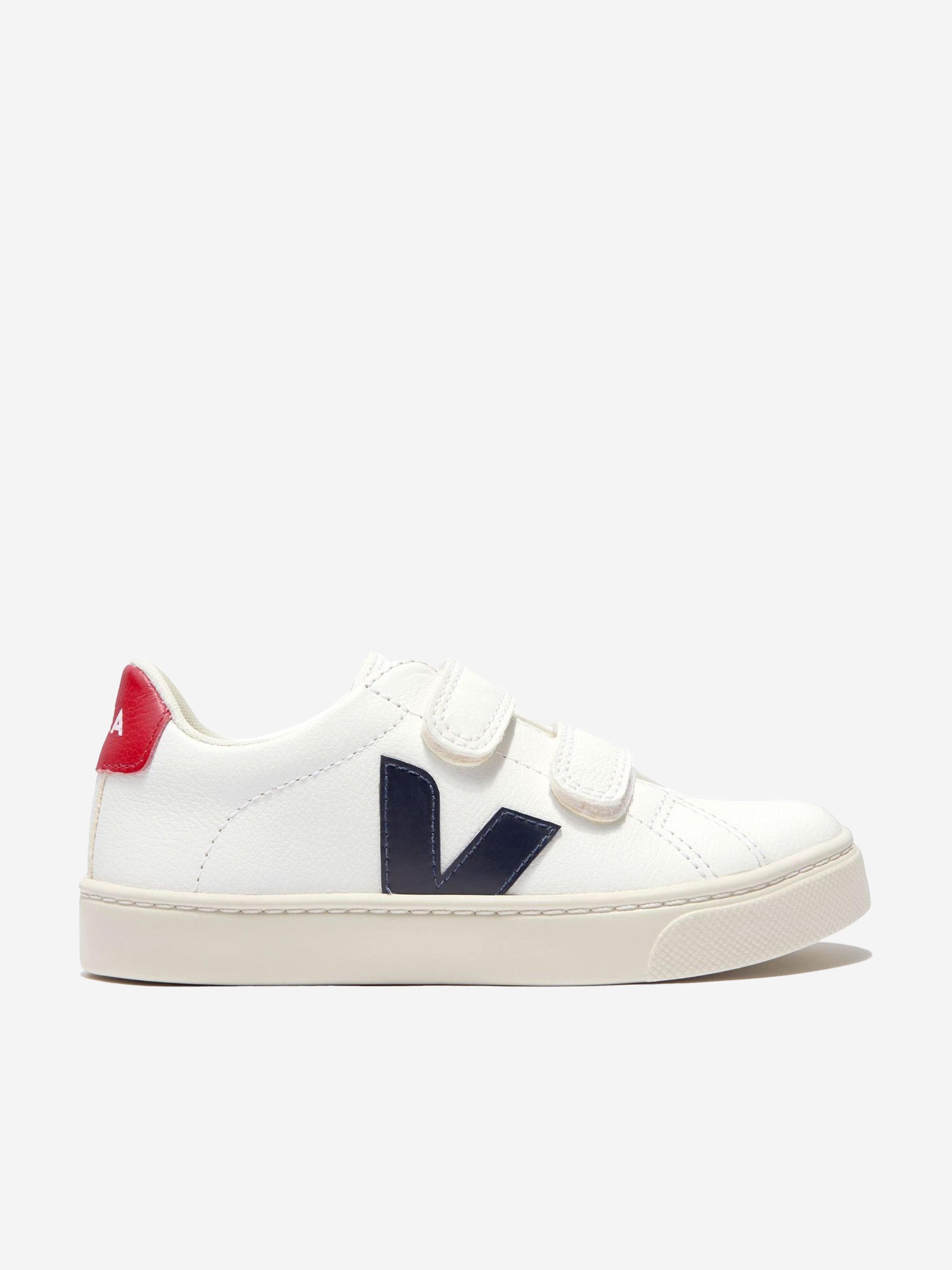 Veja Kids ChromeFree Leather Esplar Trainers in White