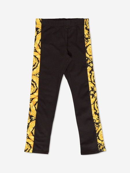 Versace Girls Logo Leggings in Black | Childsplay Clothing