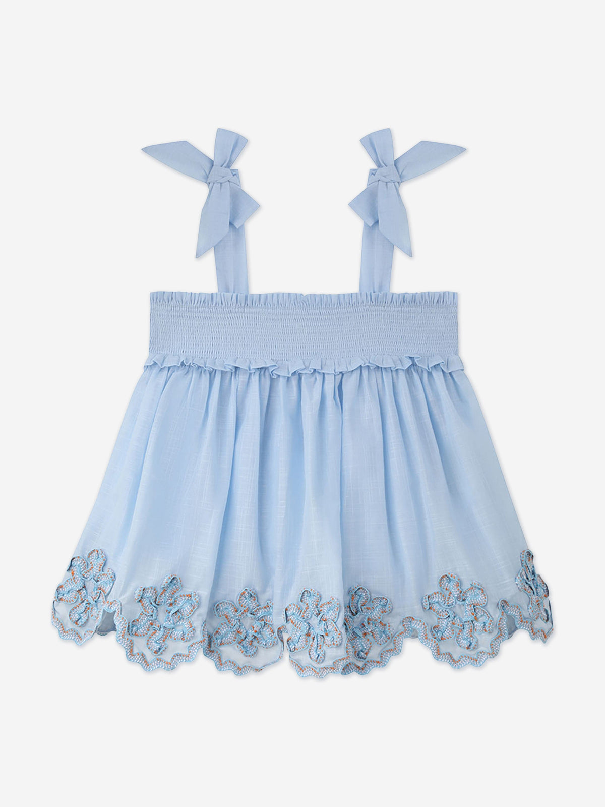 Zimmermann Girls Cascadian Ric Rac Top in Blue | Childsplay Clothing