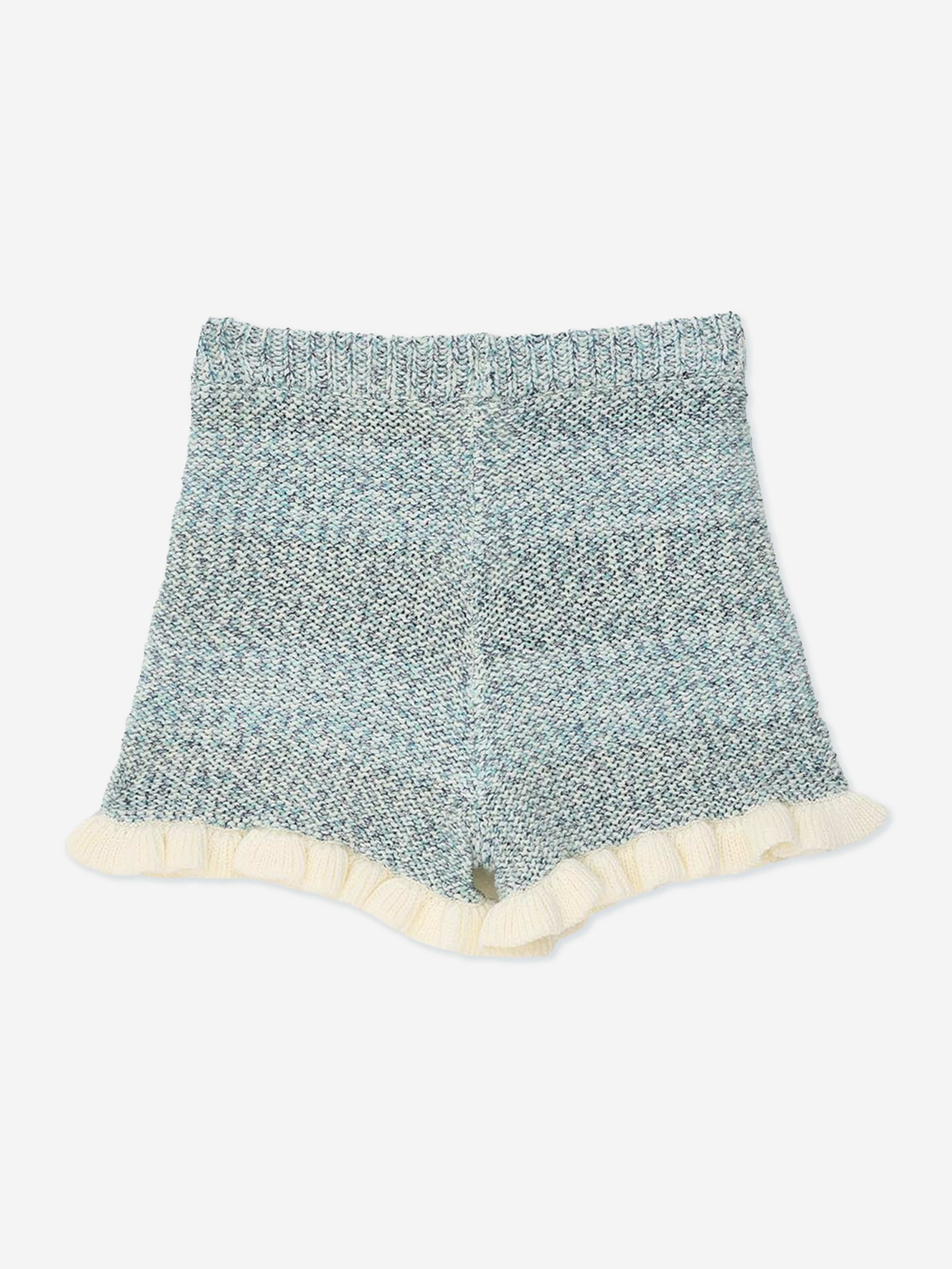 Zimmermann Girls Patience Knit Shorts in Blue | Childsplay Clothing