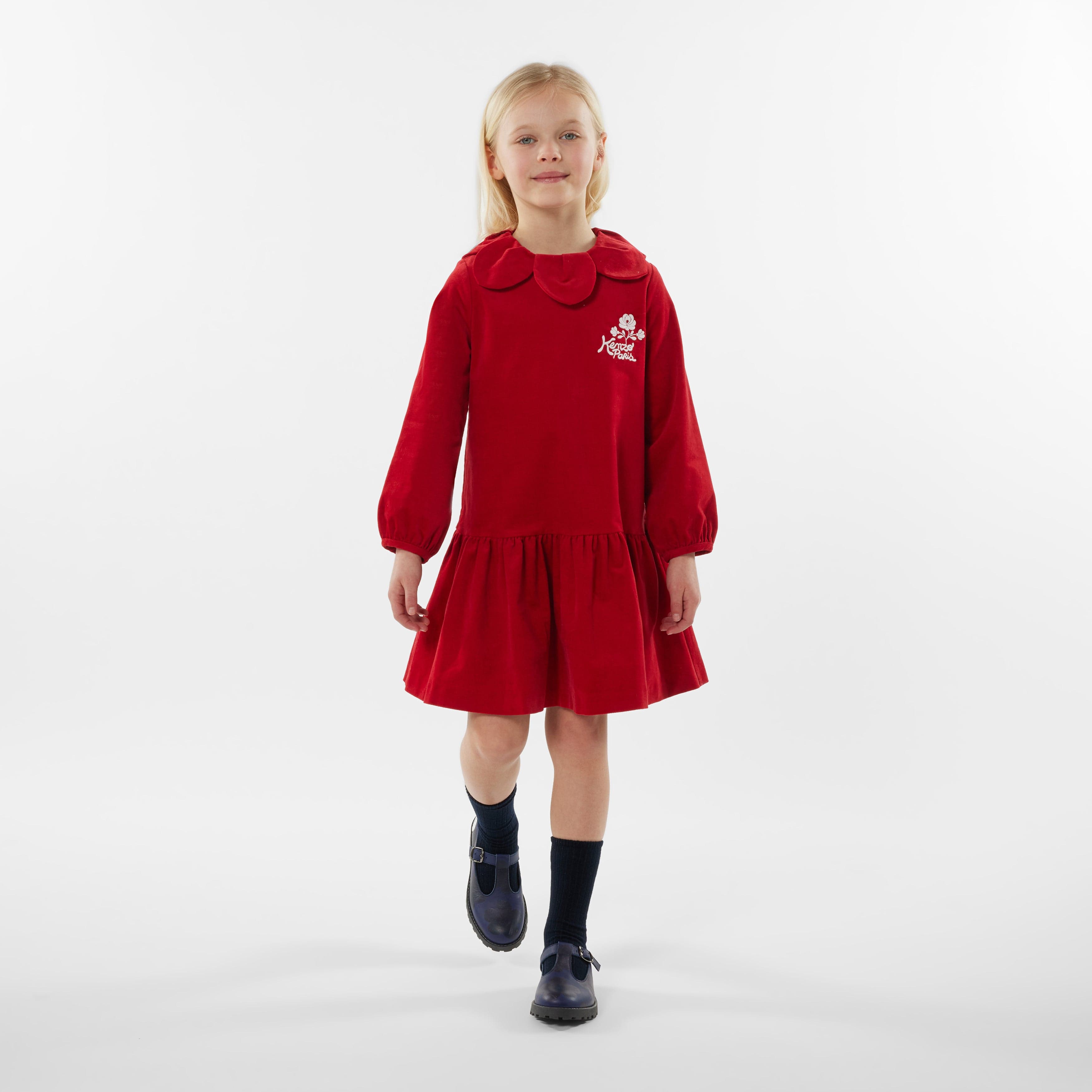 kenzo red dress KENZO Girls Tiger Dress in Red