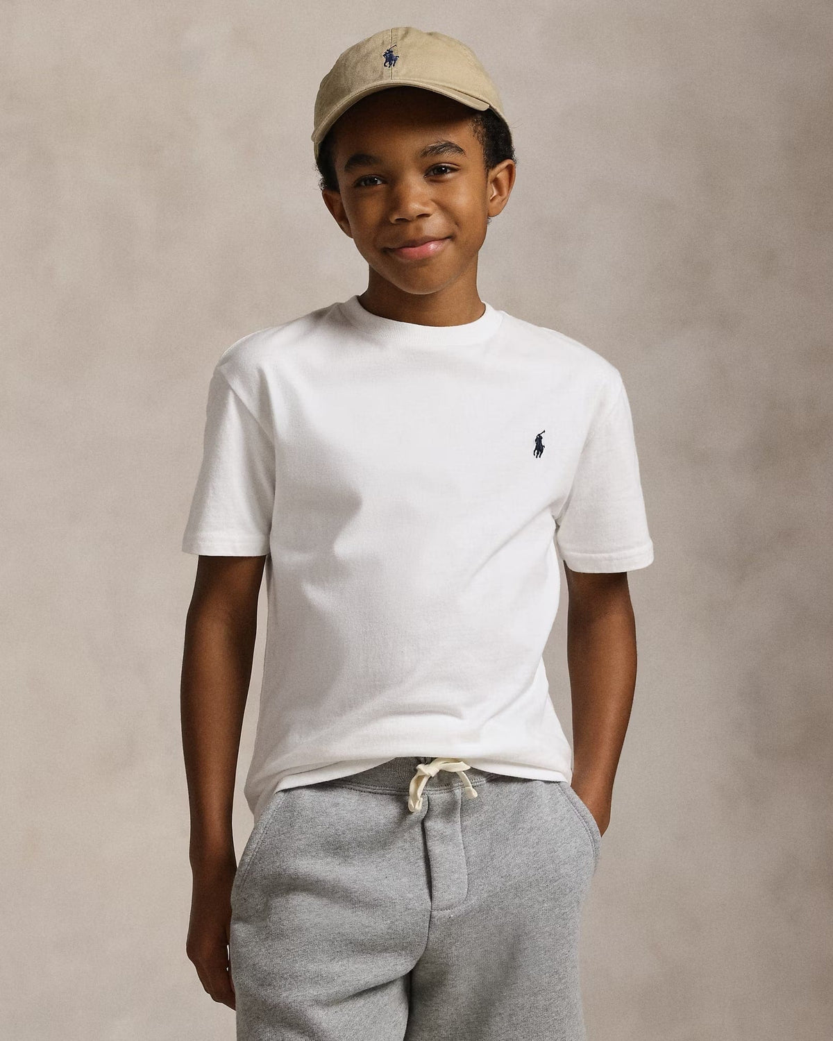 Ralph Lauren Boys Logo T-Shirt in White | Childsplay Clothing