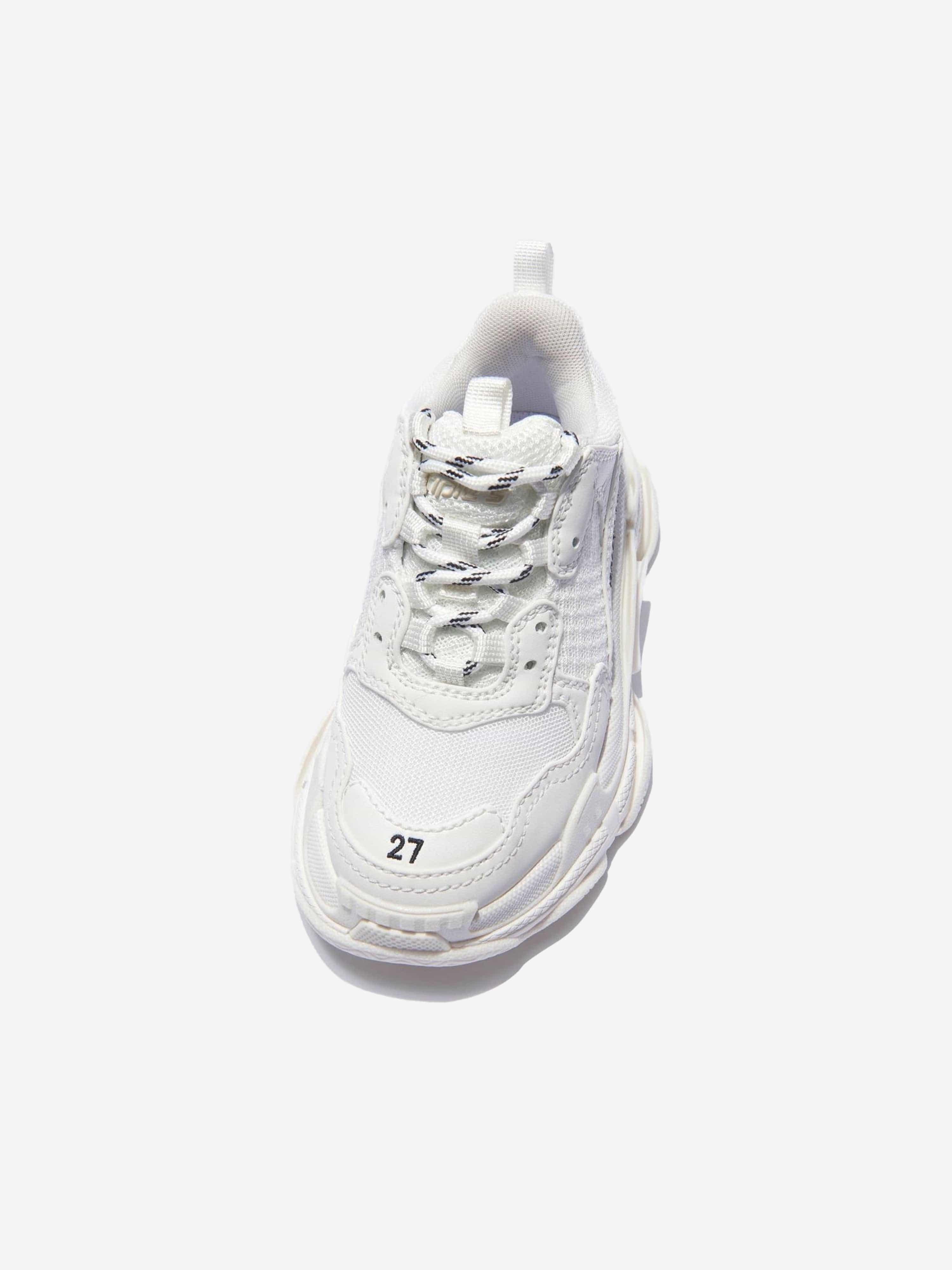 Balenciaga Kids Balenciaga Kids Triple S Trainers in White