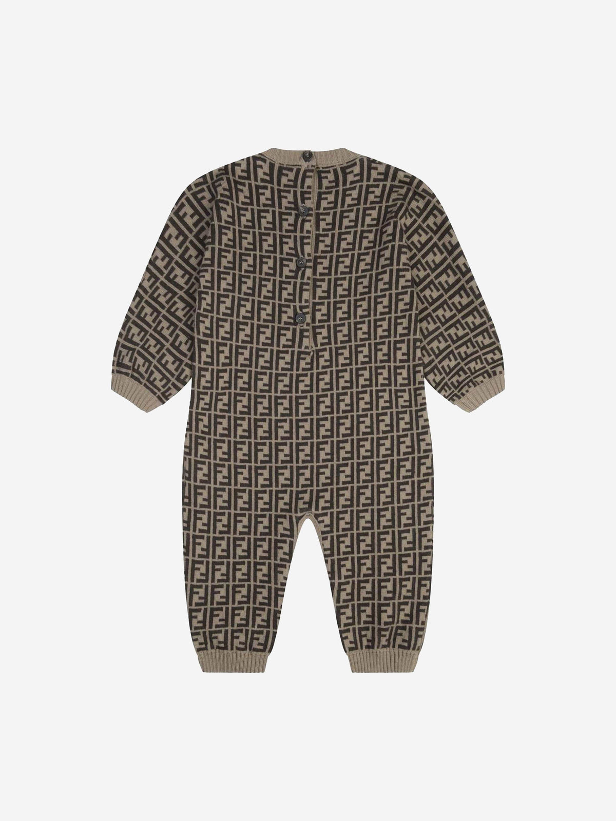 Fendi Kids - Baby Cotton & Cashmere Romper in Brown | Childsplay 