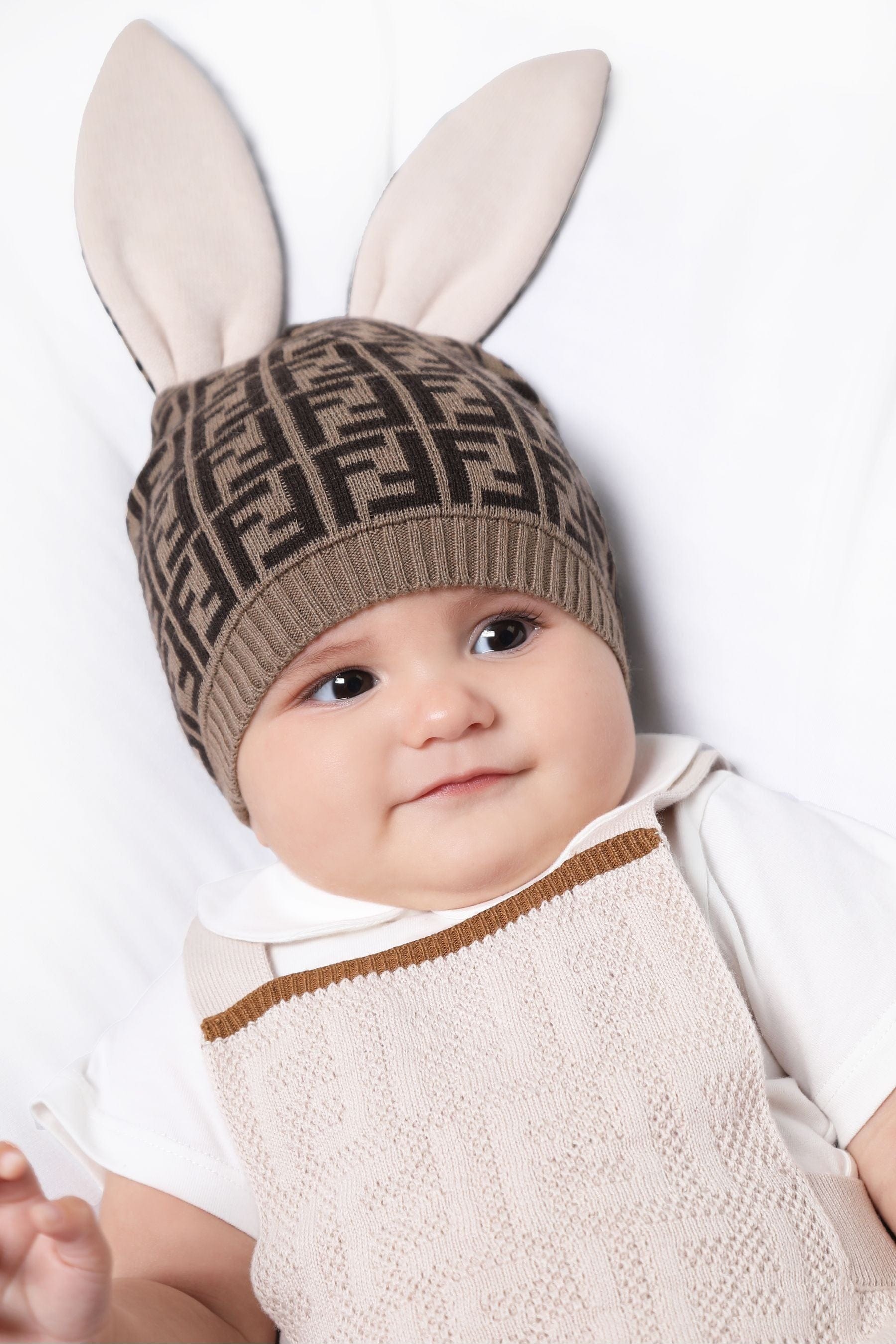 Outfit Tiktok Bunny Hat Fendi Kids Fendi Baby Cashmere Logo Bunny