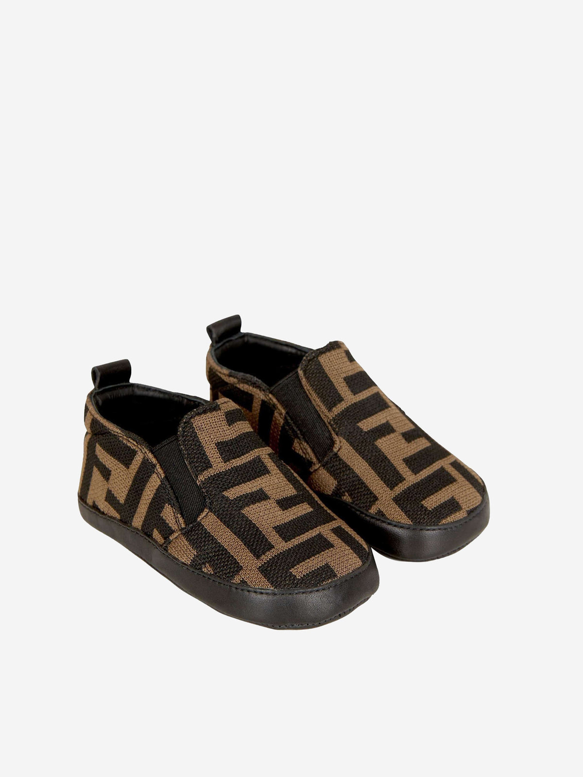 Fendi Brown & Black FF Logo Espadrille Slip-On Loafers Fendi Suede Loafers | Sendegaro CH main image 4