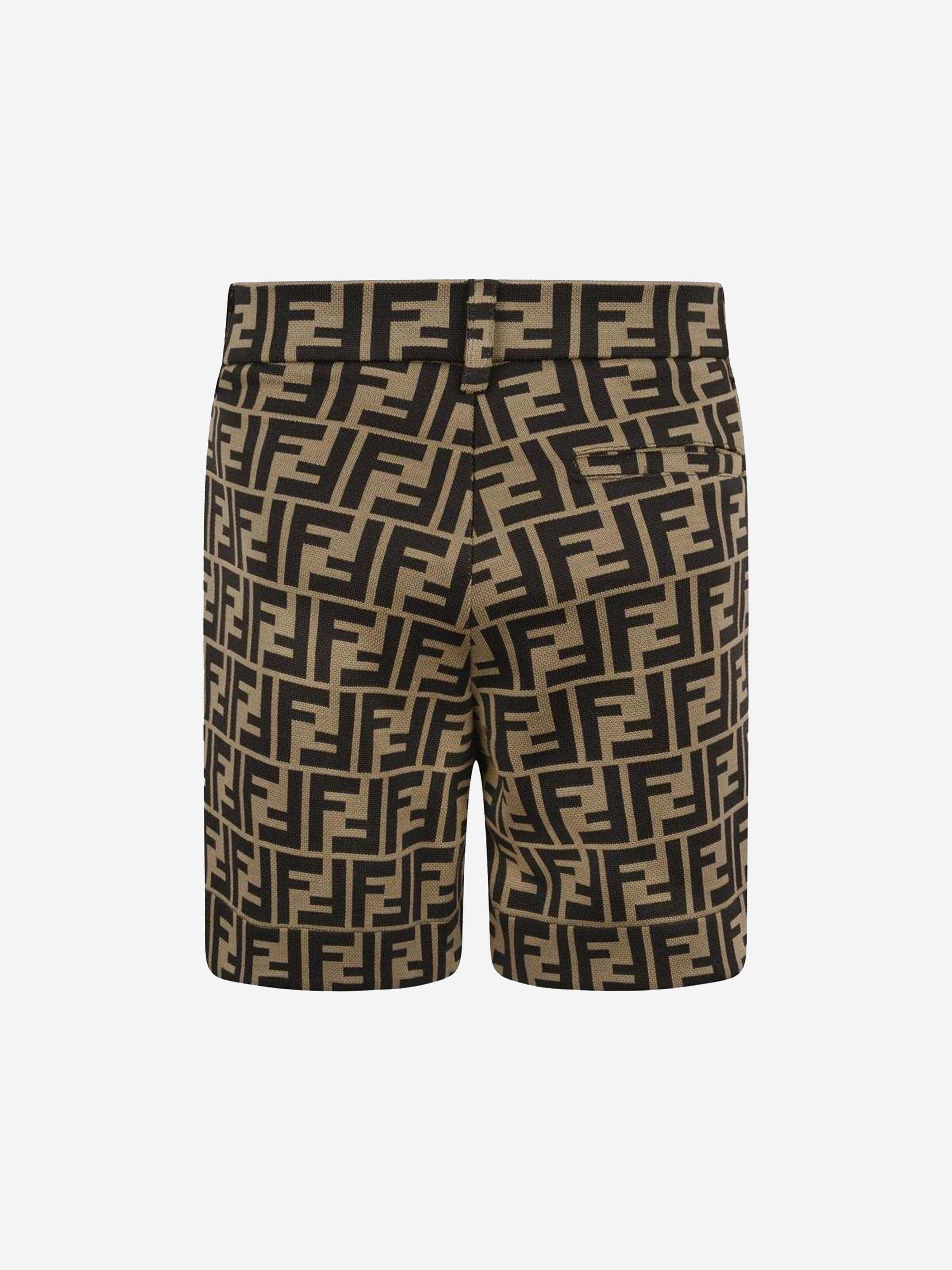 Fendi Kids - Baby Boys FF Logo Trousers in Brown | Childsplay Clothing
