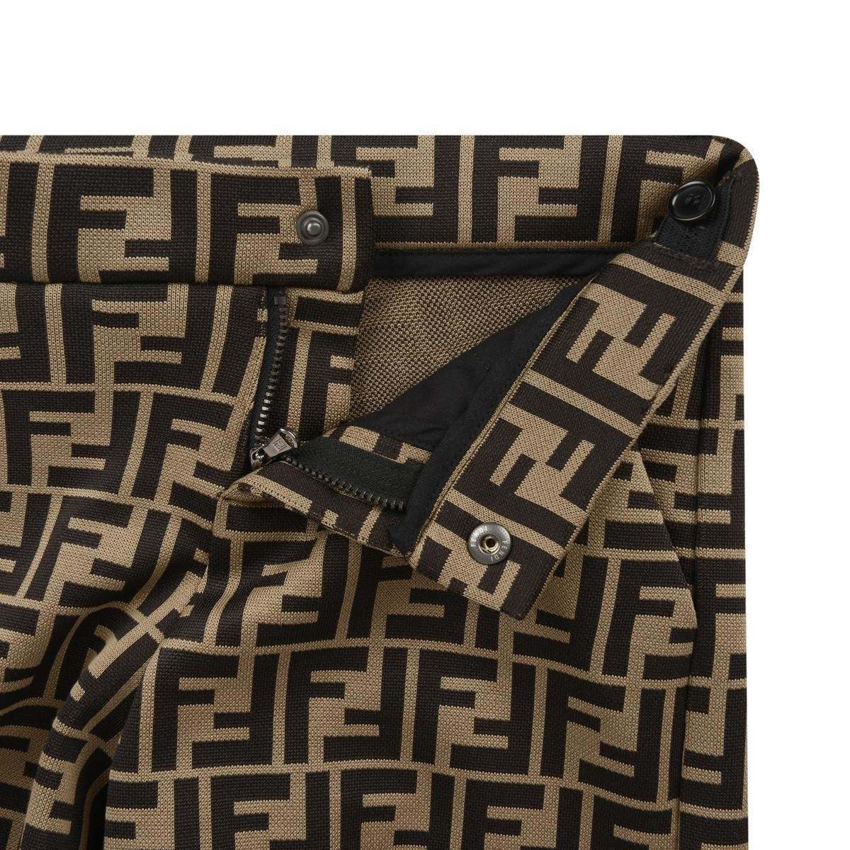 Fendi Kids - Baby Boys FF Logo Trousers in Brown | Childsplay Clothing