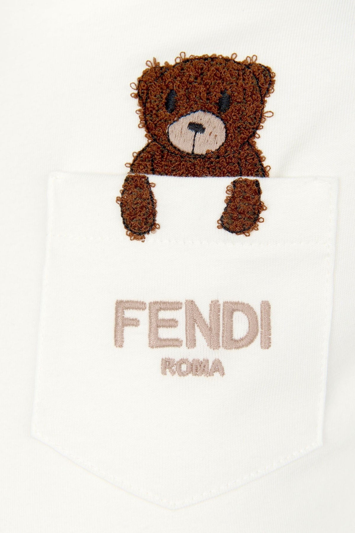 Fendi Kids - Baby Bear Pocket T-Shirt in White | Childsplay Clothing