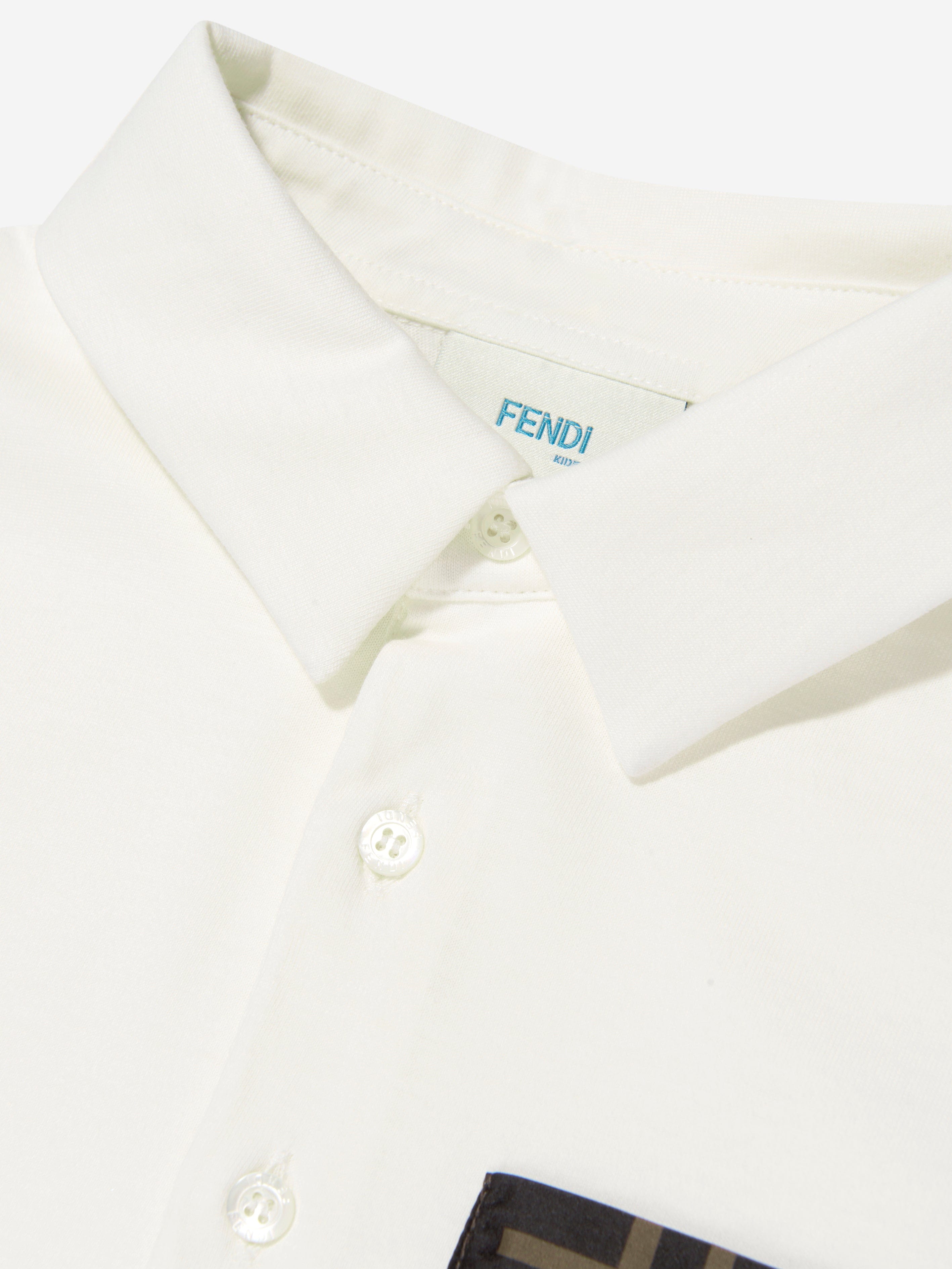 Fendi Kids - Boys FF Logo Pocket Polo Shirt | Childsplay Clothing