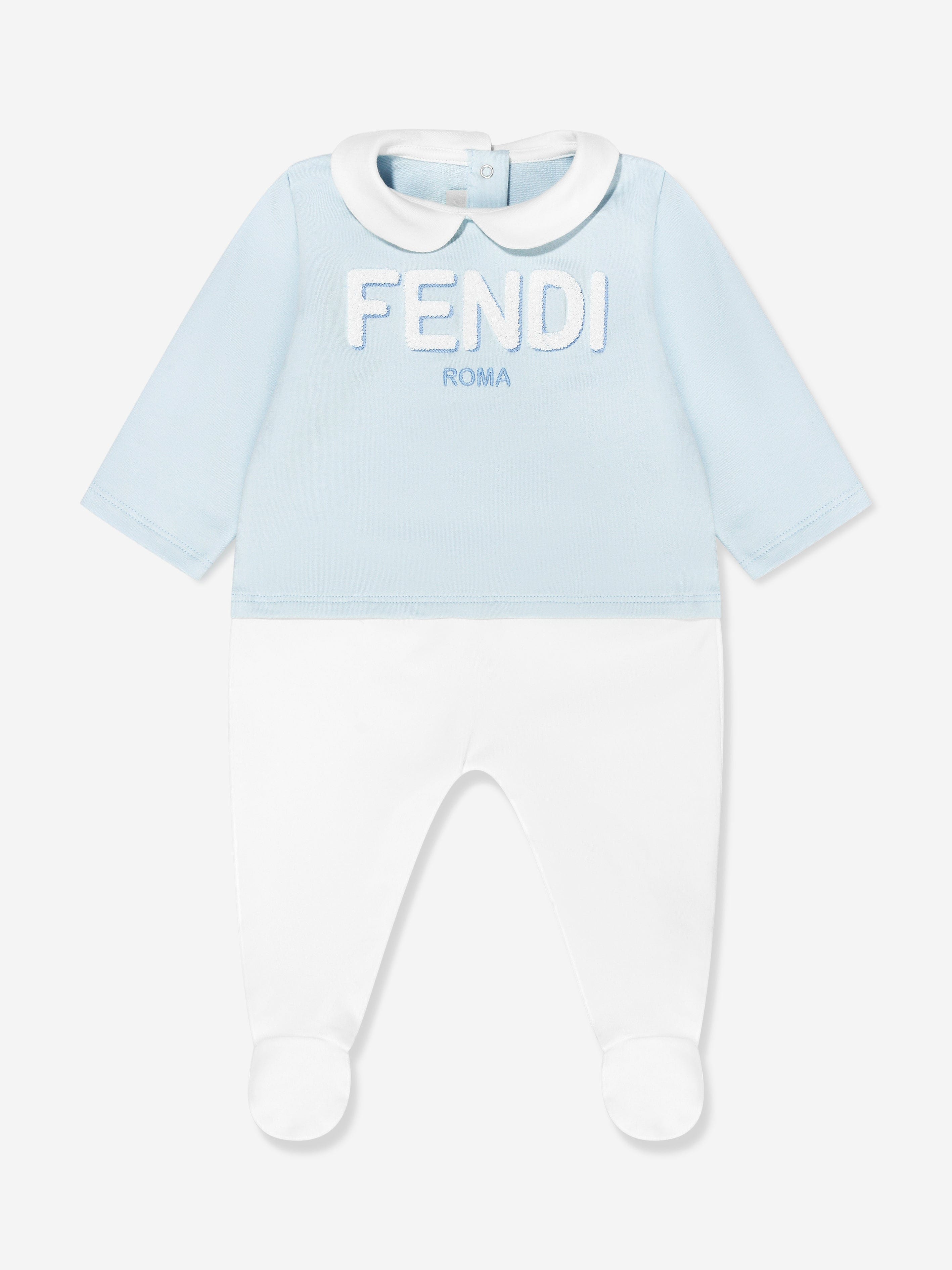 Fendi Kids - Baby Boys Babgrow Gift Set (3 Piece) in Blue