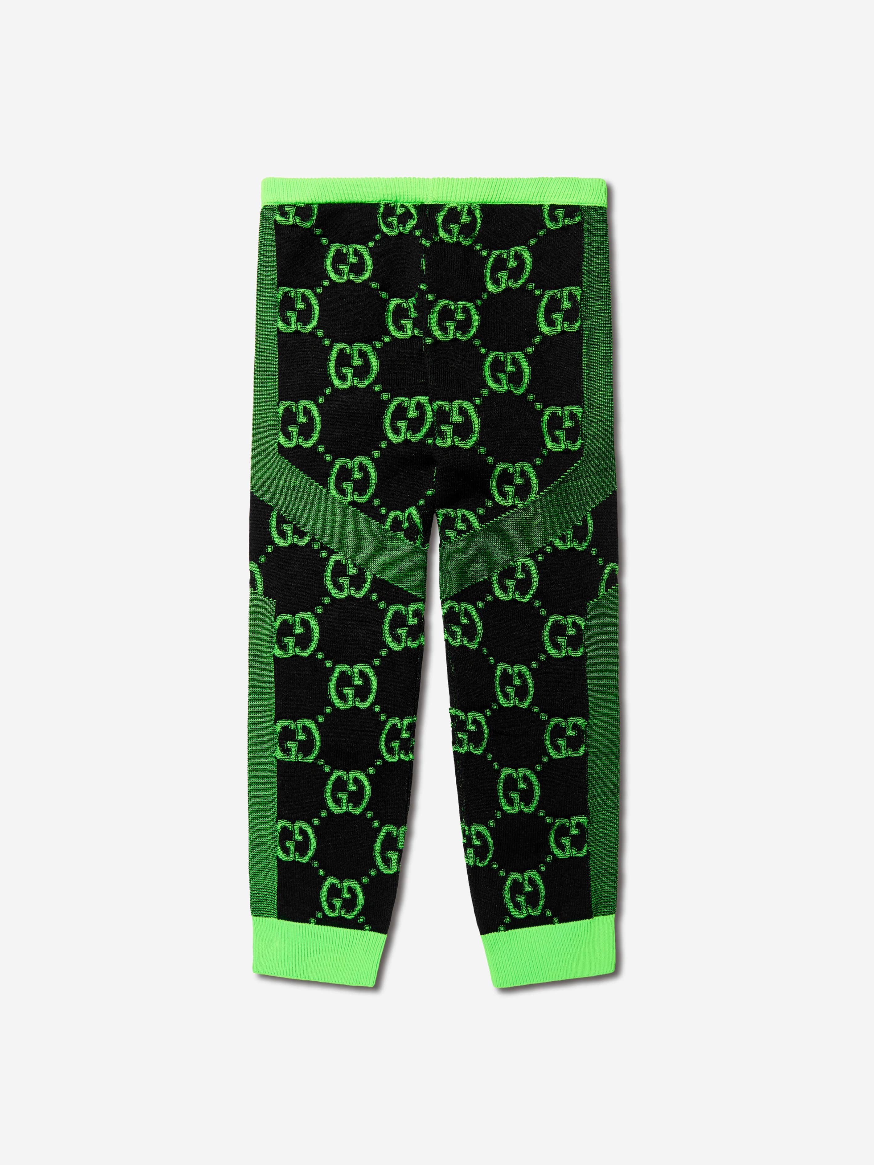 Gucci Girls GG Cycling Leggings In Green | Childsplay Clothing