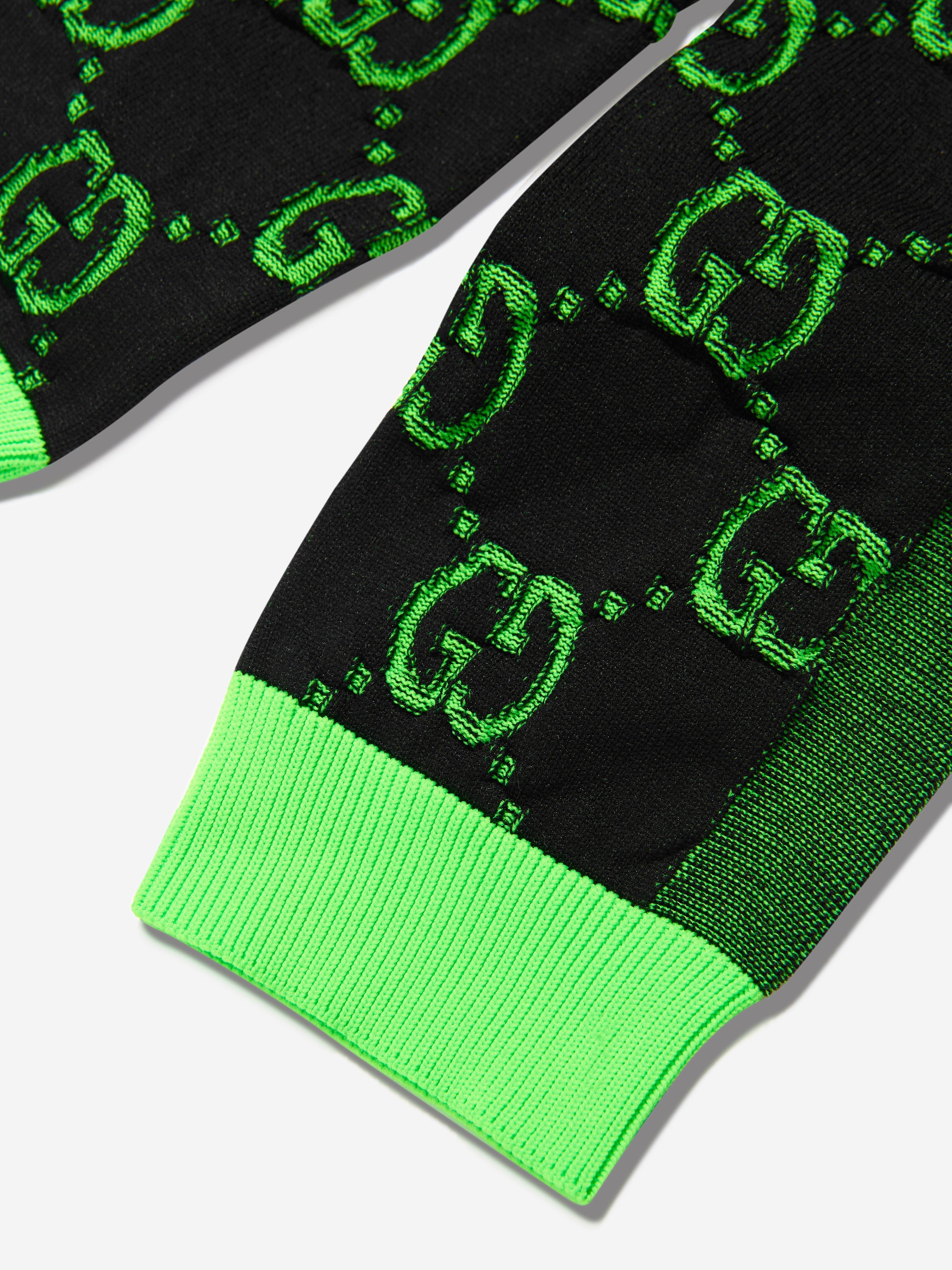 GUCCI GGロゴ グリーン レギンス Lサイズ Gucci Girls GG Cycling Leggings In Black | Childsplay Clothing