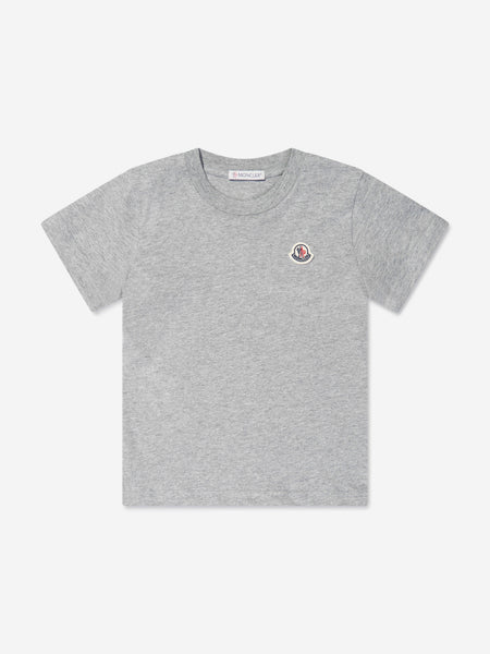 Moncler Enfant Kids Logo T-Shirt in Grey | Childsplay Clothing