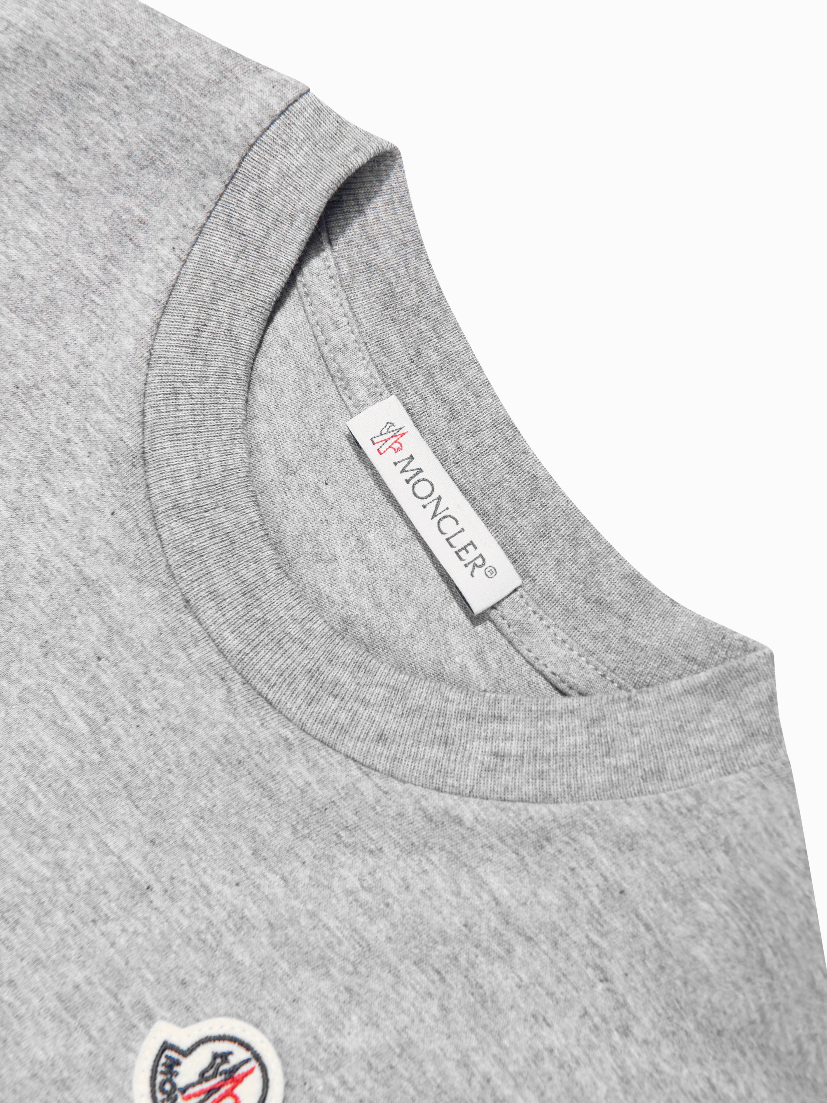 Moncler Enfant Kids Logo T-Shirt in Grey