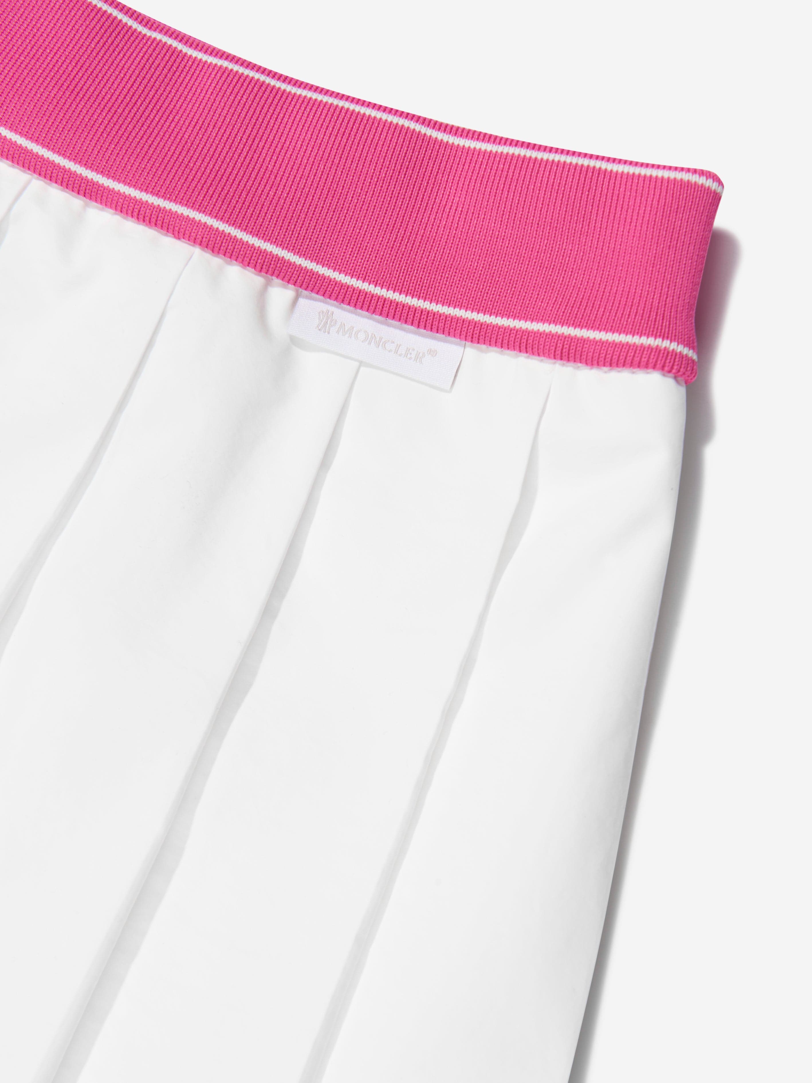 Moncler Enfant Girls Pleated Skirt in White | Childsplay Clothing
