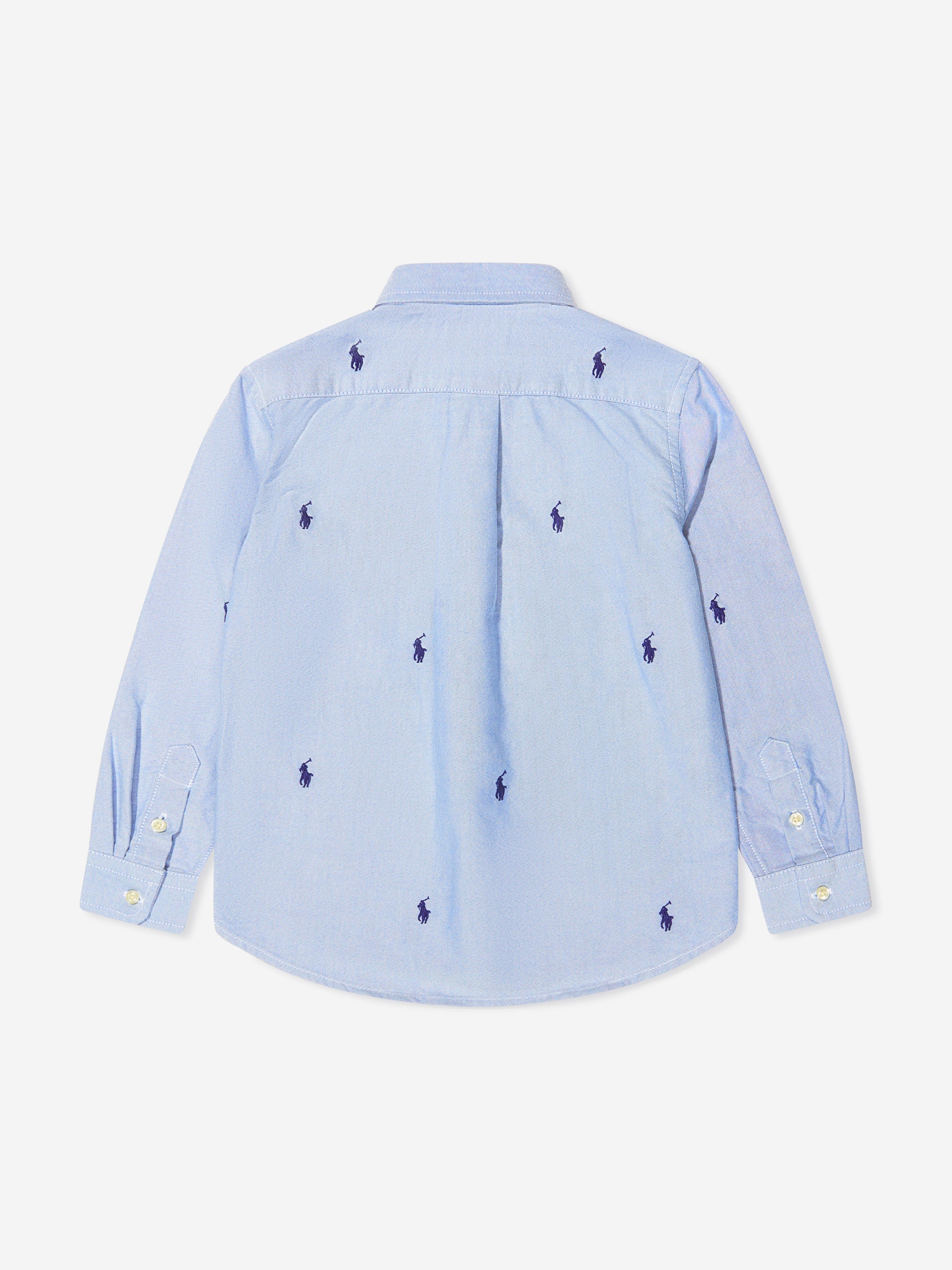Ralph Lauren Boys Logo Shirt in Blue | Childsplay Clothing