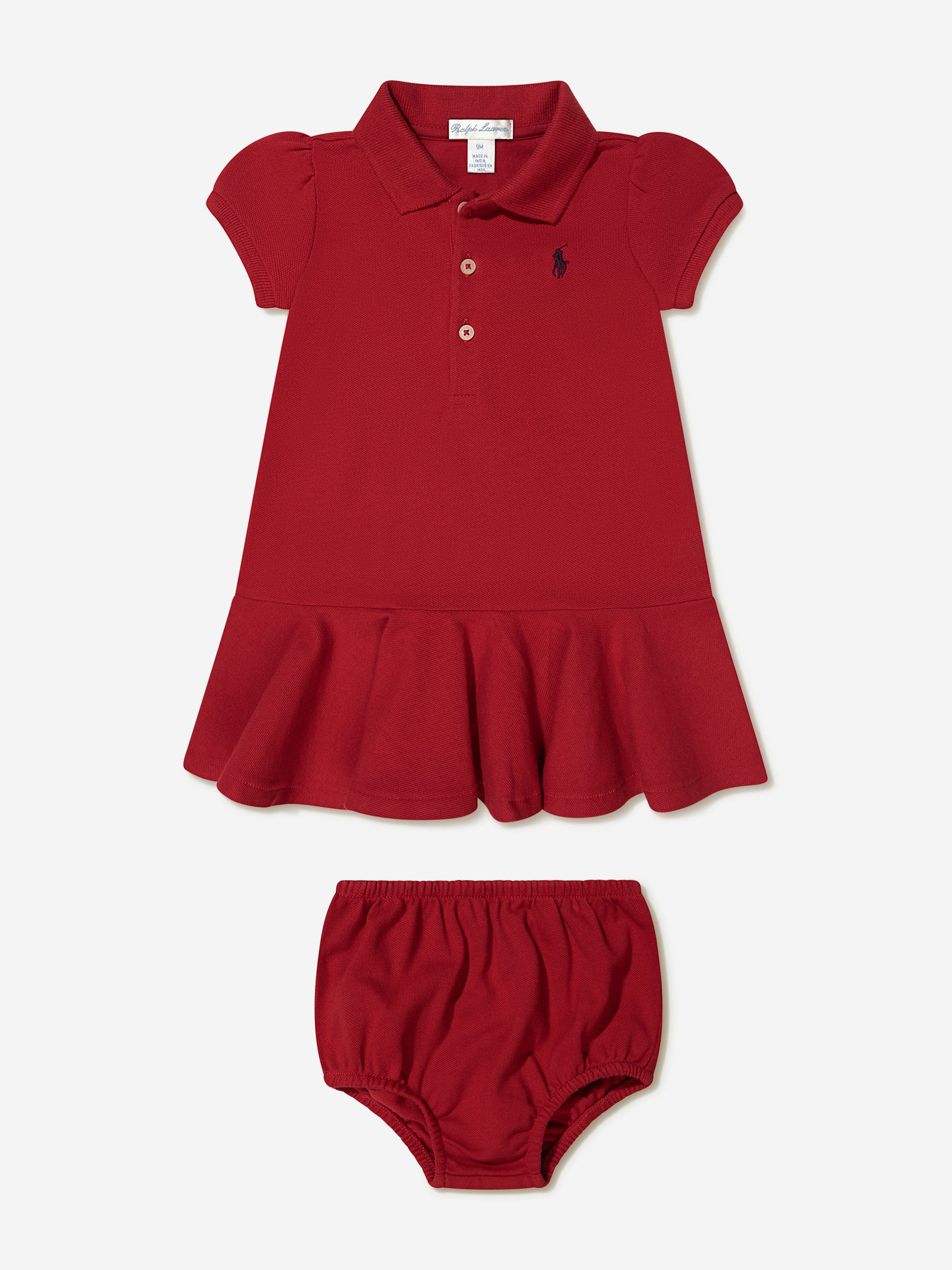 Ralph Lauren Kids - Baby Girls Polo Dress in Red | Childsplay Clothing